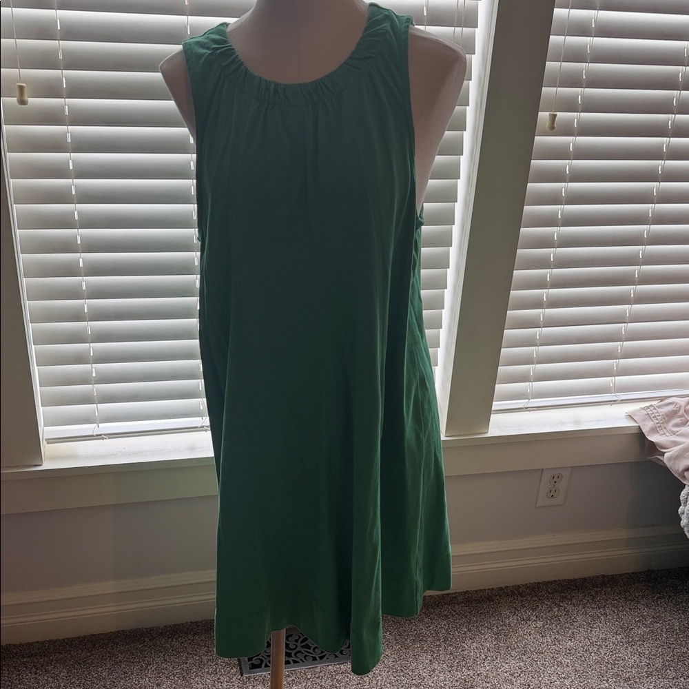 LOFT Green Sleeveless Mini Dress